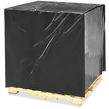 Plastic pallethoes blok/euro zwart  132 x 104 x 150cm (40st)