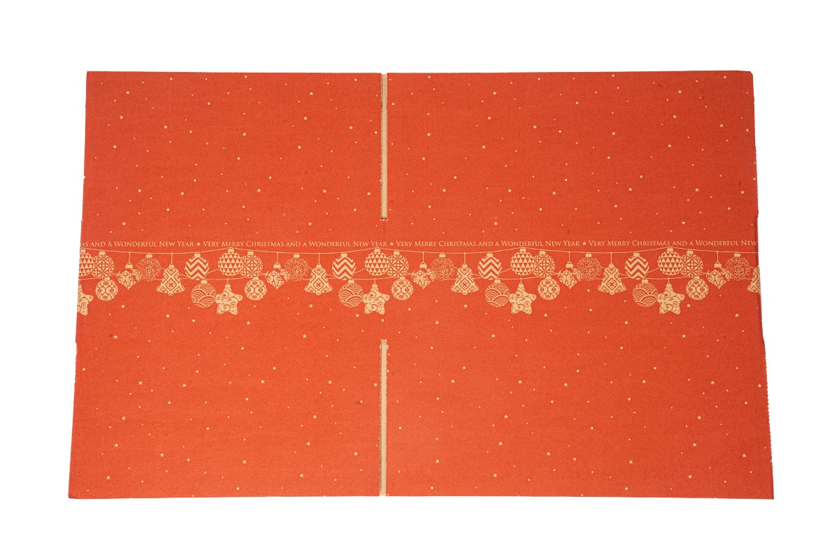 Kerstdoos ''Garland'' rood - 310 x 200 x 140mm