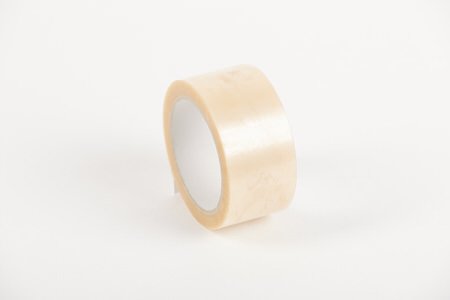 PVC tape geel - 50mm x 66m transparant, 50.0000 millimeter