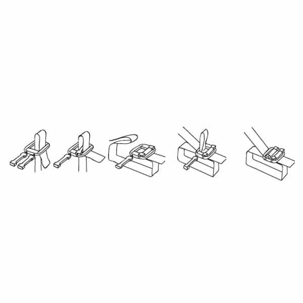 Kunststof gespen transparant - 19mm (250 st)