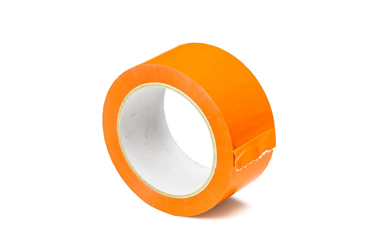 PVC tape transparant - 25mm x 66m oranje, 50.0000 millimeter