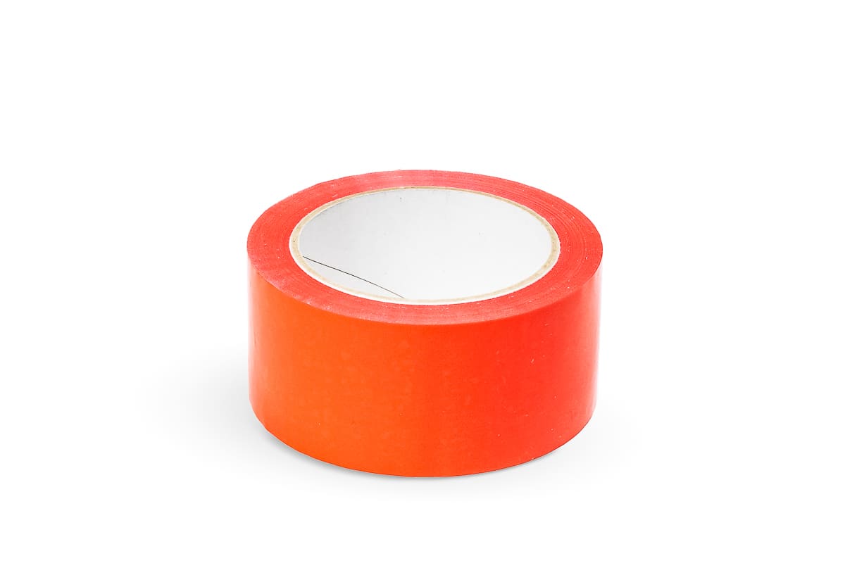 PP acryl tape rood - 50mm x 66m