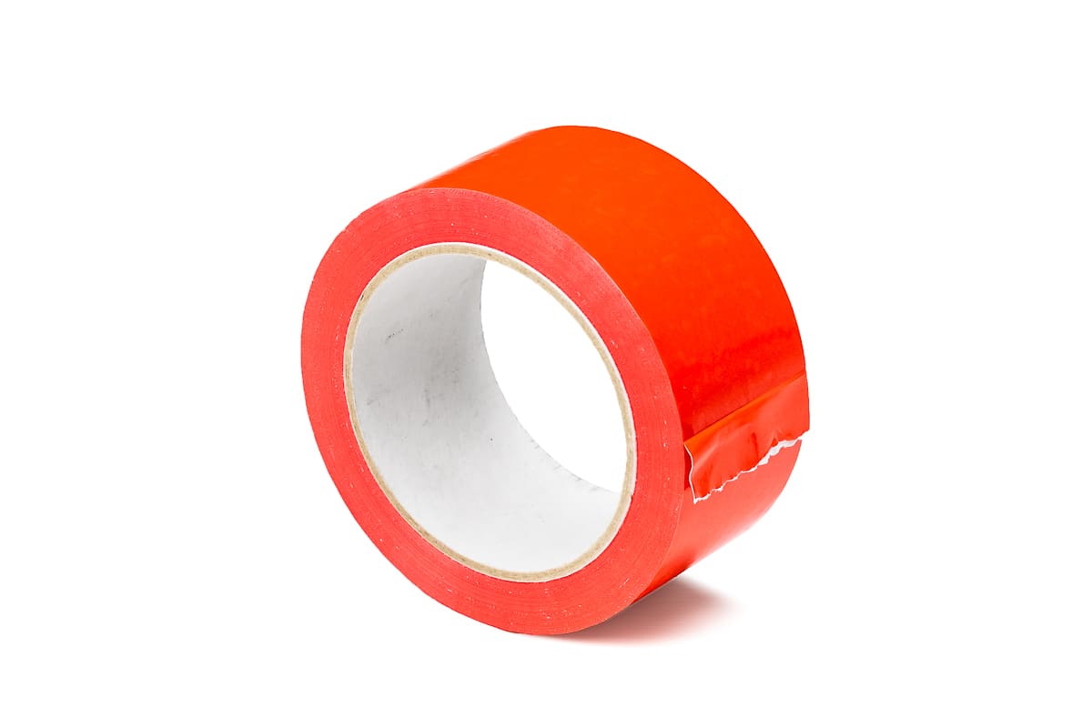 PP acryl tape rood - 50mm x 66m