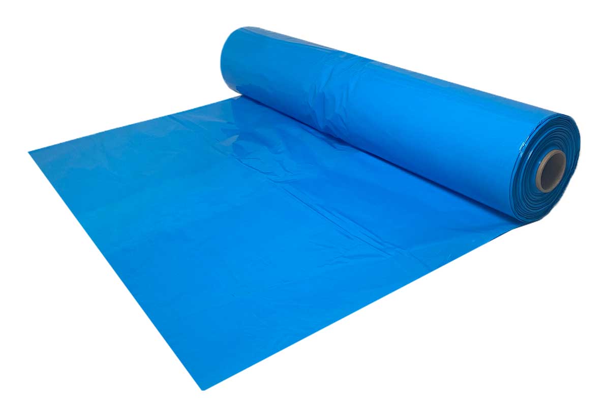 Plastic Europallethoes blauw 80 x 120 x 210cm x 65my (50 st)