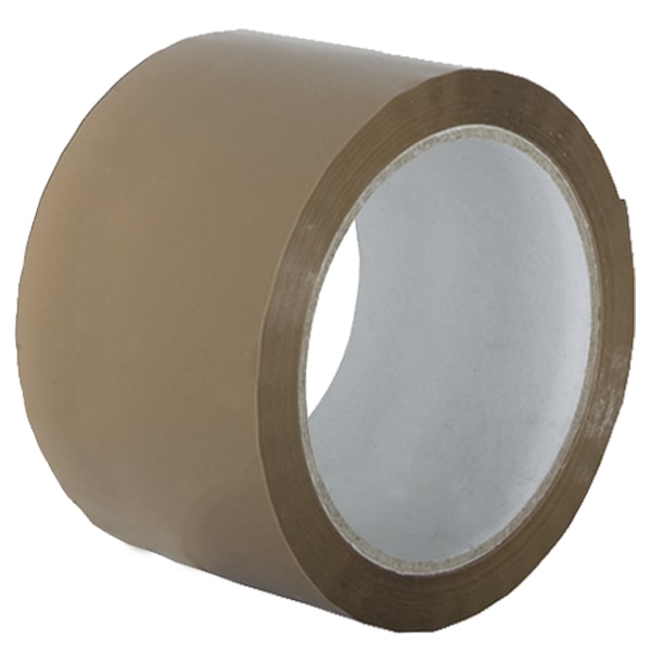 PP acryl tape bruin - 75mm x 66m