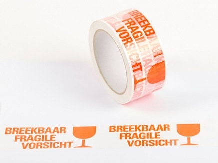 Bedrukte PVC tape - 50mm x 66m (3 kleuren)