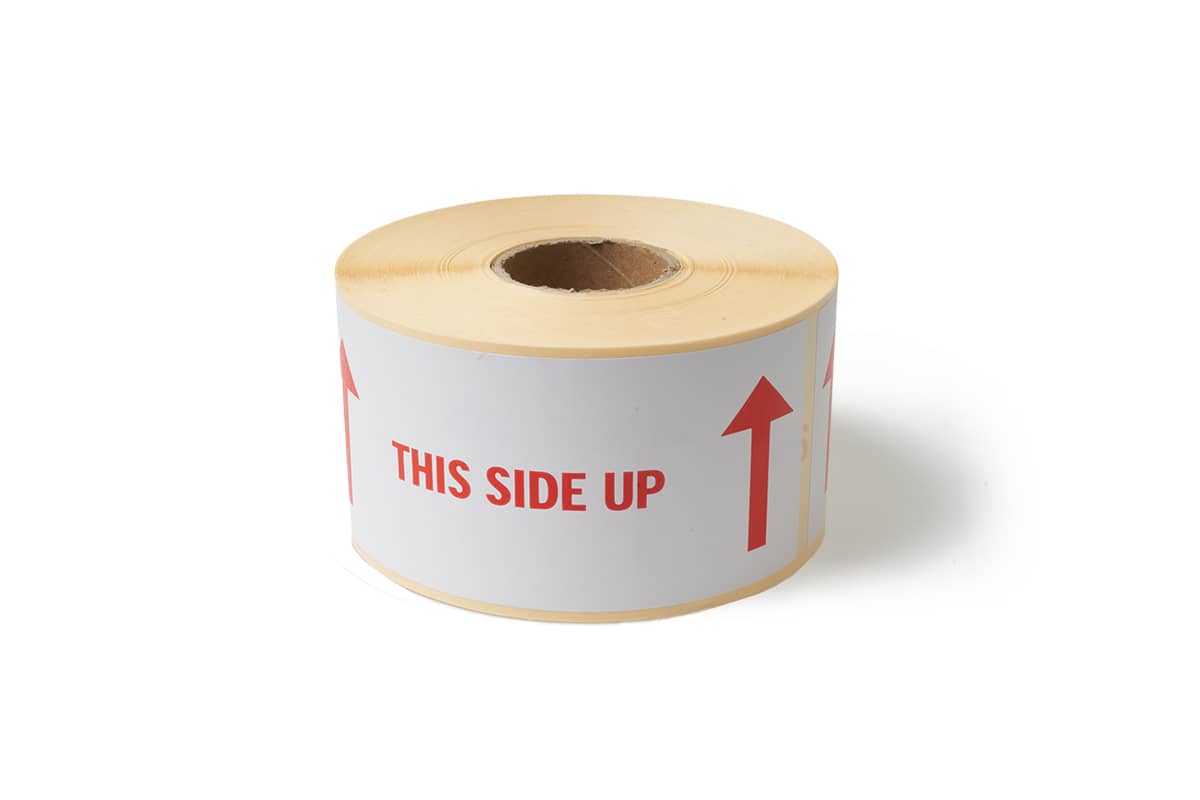 Waarschuwingsetiketten "This side up" - 60 x 150mm (500 st)