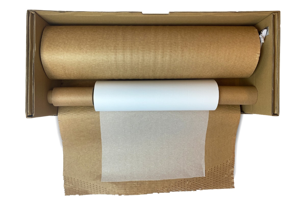 Honingraat papier dispenser Easy wrap set - 50cm x 80gr + 30cm x 110m