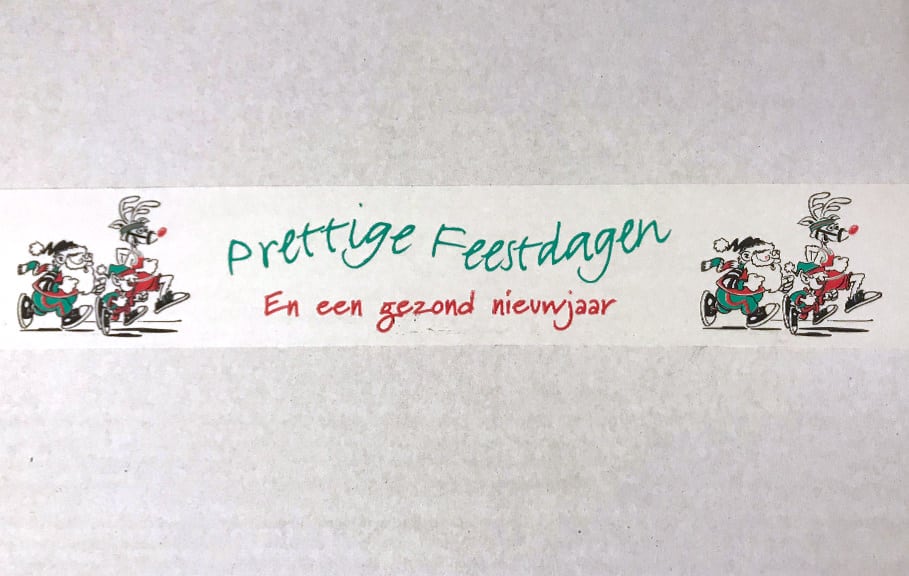 Kerst tape "Prettige Feestdagen" - 50mm x 66m