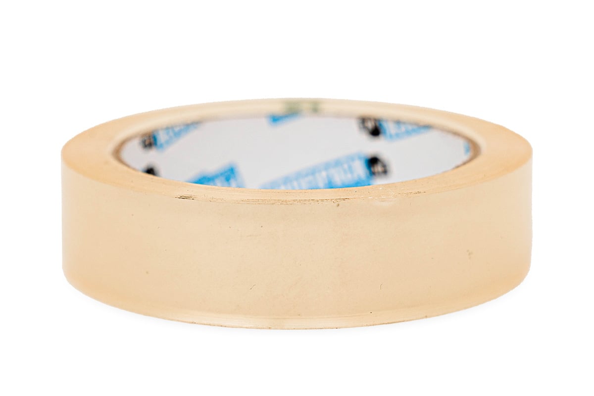 PP acryl tape transparant - 25mm x 66m