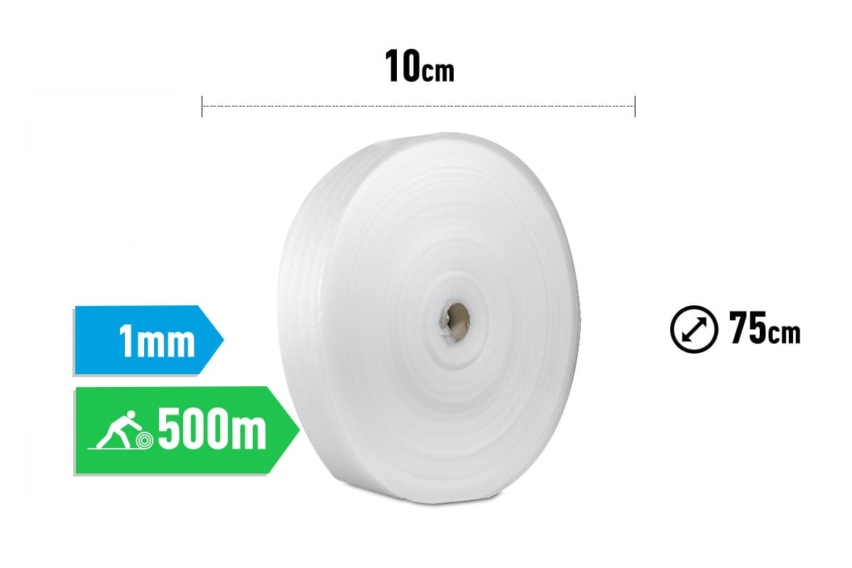 Schuimfolie - 10cm x 500m x 1mm